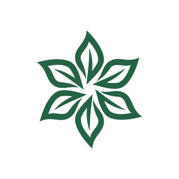 Green Star Leaf Ecology Logo Template Illustration Design. Vector EPS 10.