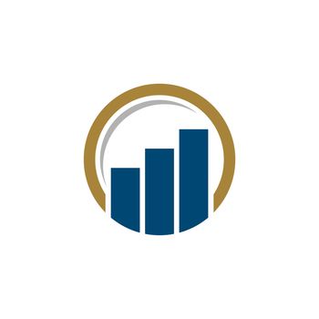 Circle Blue Stock Exchange Logo Template Illustration Design. Vector EPS 10.