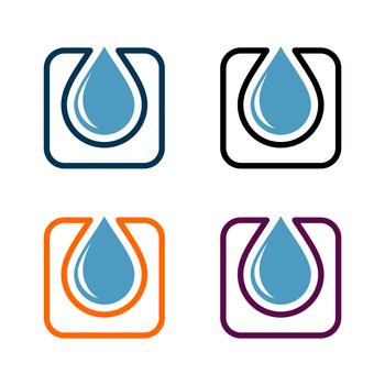 Drop Water Plumbing Logo Template Illustration Design. Vector EPS 10.