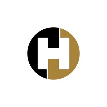 H Letter in circle shape Logo Template Illustration Design. Vector EPS 10.