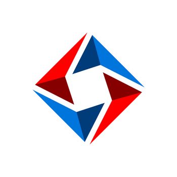 Four Arrows Diamond Shape Logo Template Illustration Design. Vector EPS 10.