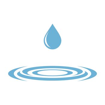 Blue Drop Water and Whirlpool Logo Template Illustration Design. Vector EPS 10.