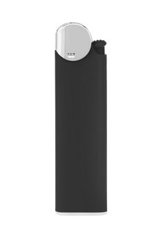 A Black Cigarette Lighter on white with clipping path
