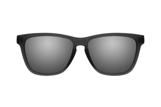 Sunglasses with black lenses isolated on white background