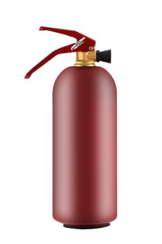 A fire extinguisher 1kg showing release pin isolated on white with clipping path
