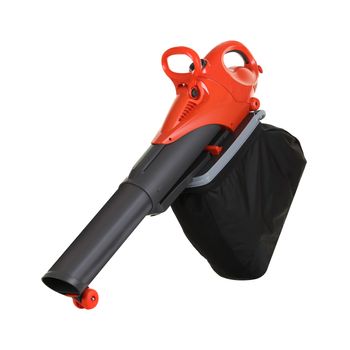 A garden leaf blower and vacuum on white with clipping path