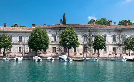 Peschiera del Garda (VR) ITALY - June 2, 2018. On the banks of the River Mincio.