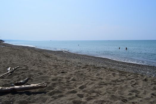 Beach and sea of Marina di Cecina, Maremma, Tuscany, Italy, Europe