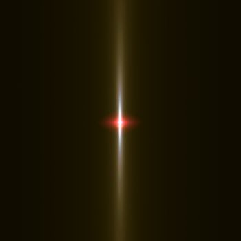 star with lens flare and bokeh effect made in 3d software