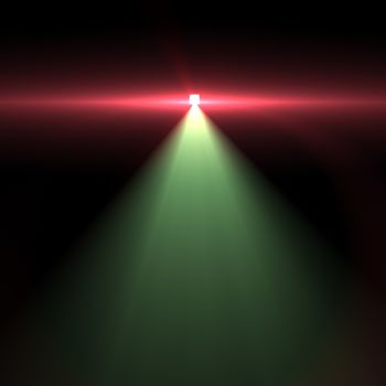 star with lens flare and bokeh effect made in 3d software