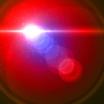 star with lens flare and bokeh effect made in 3d software