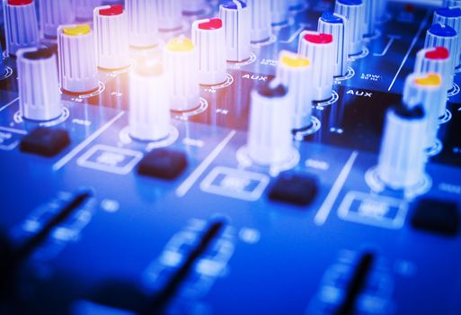 Audio equalizer sound music mixer control panel