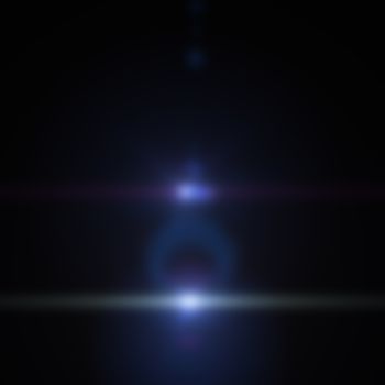 star with lens flare and bokeh effect made in 3d software