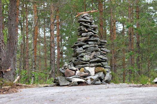 Cairn in the forest