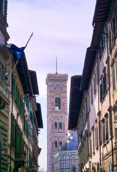 A daytime view of the Florence Cathedral located in Florence, Italy.