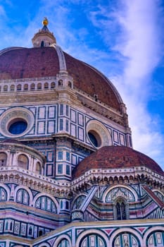 A daytime view of the Florence Cathedral located in Florence, Italy.