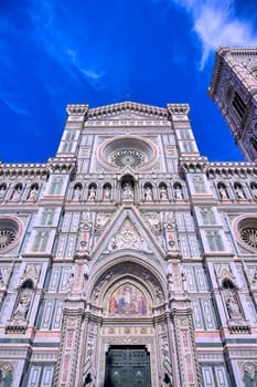 A daytime view of the Florence Cathedral located in Florence, Italy.