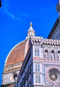 A daytime view of the Florence Cathedral located in Florence, Italy.