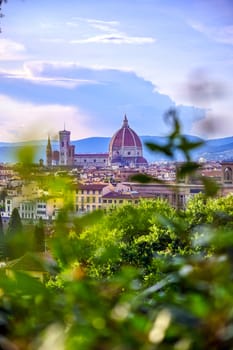 A daytime view of the Florence Cathedral located in Florence, Italy.