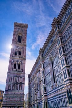 A daytime view of the Florence Cathedral located in Florence, Italy.