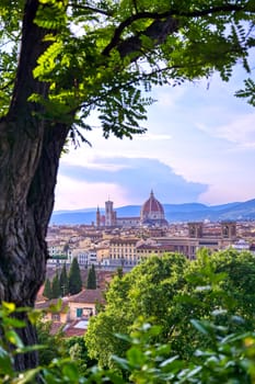 A daytime view of the Florence Cathedral located in Florence, Italy.