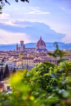 A daytime view of the Florence Cathedral located in Florence, Italy.