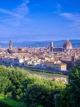 Florence, Italy along the Arno River.