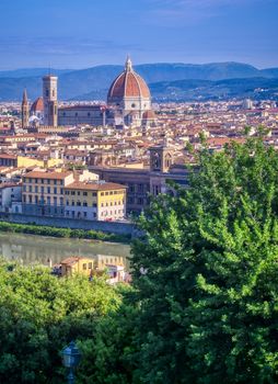 Florence, Italy along the Arno River.