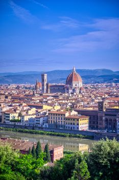 Florence, Italy along the Arno River.