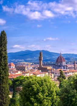 Florence, Italy along the Arno River.