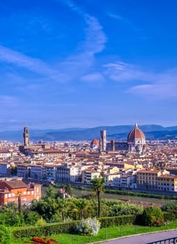 Florence, Italy along the Arno River.