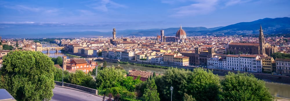 Florence, Italy along the Arno River.