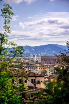 Florence, along the Arno River, in the Tuscany region of Italy.