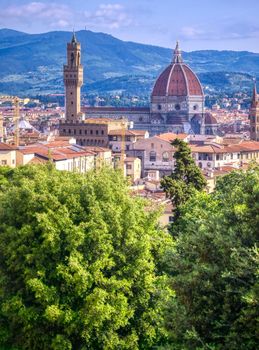 Florence, Italy along the Arno River.