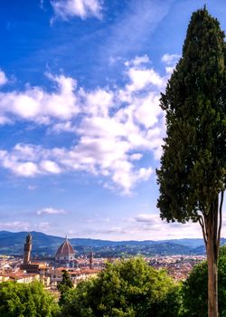 Florence, Italy along the Arno River.