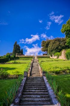 A view of the Bardini Gardens in Florence, Italy.