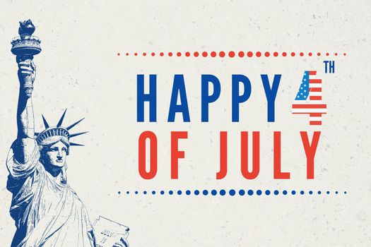 4 th of July Independance Day of United States of America (USA) illustration. This day is celebrated as the birth of American independence