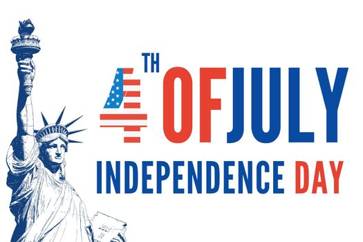 4 th of July Independance Day of United States of America (USA) illustration. This day is celebrated as the birth of American independence