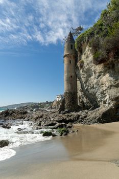 The Pirates Tower At Victoria Beach In Laguna Beach, South California, USA