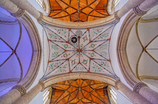 Haarlem, Netherlands - April 30, 2019 - The interior of the St. Bavo Church in the Dutch city of Haarlem, the Netherlands.