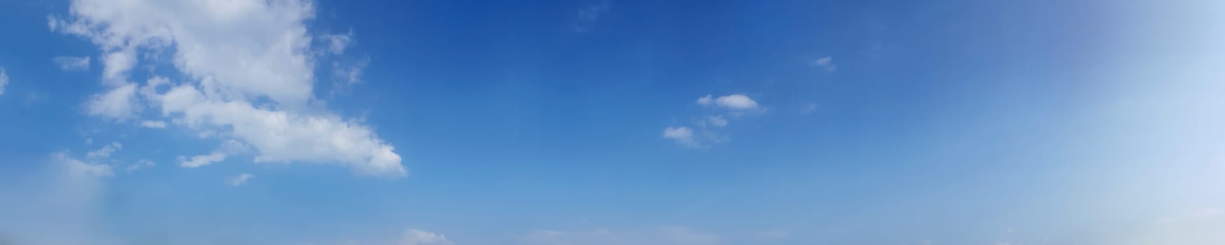 Panorama sky with cloud on a sunny day. Beautiful cirrus cloud.