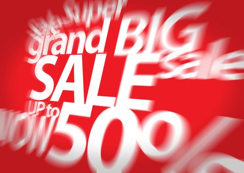 Sale background. Big sale. Sale tag. Sale poster. Grand sale. Super Sale and special offer. 50% off.