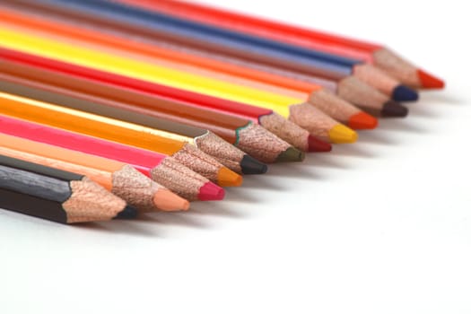 Assortment of colored pencils/Colored Drawing Pencils/Colored drawing pencils in a variety of colors