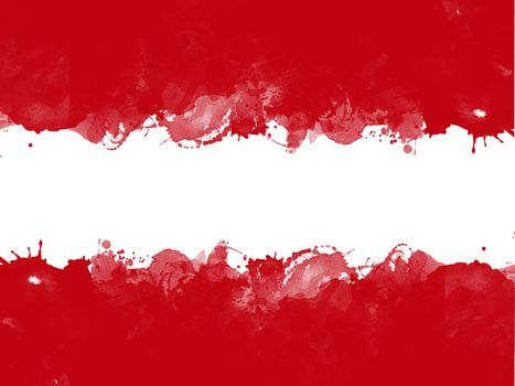 Flag of Austria by watercolor paint brush, grunge style