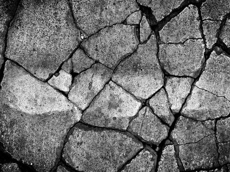 abstract background of texture of dry cracked cement ground on the road