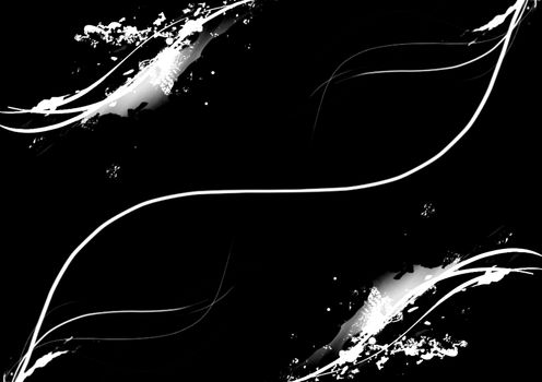 abstract seamless wave white color paint brush on black colour pattern texture background wallpaper
