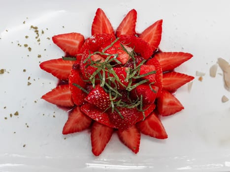 Fresh strawberry dessert for summer snack