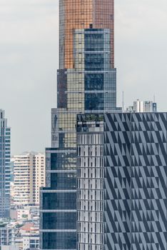 Bangkok, Thailand - May 16, 2017 : Cityscape and building of city in daytime from skyscraper of Bangkok. Bangkok is the capital and the most populous city of Thailand.