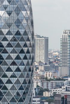 Bangkok, Thailand - May 16, 2017 : Cityscape and building of city in daytime from skyscraper of Bangkok. Bangkok is the capital and the most populous city of Thailand.