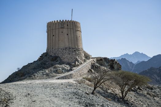 Ancient Watchtower in Hatta, Dubai Emirates, United Arab Emirates